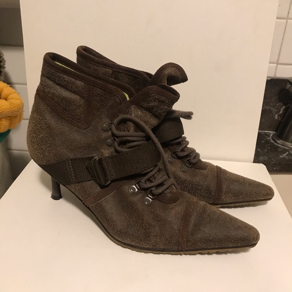 Diesel Leather ankle booties